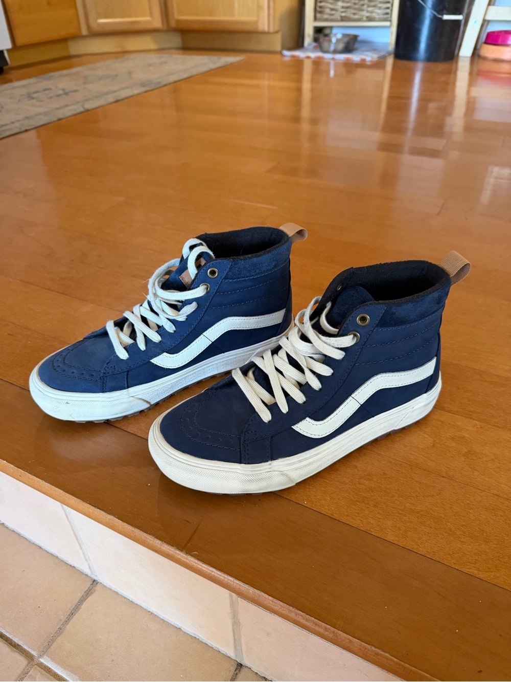 All weather high top Vans Navy and White